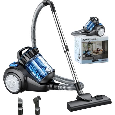 Aspiradora, 800 W de potencia, cable de 6 metros, filtro HEPA, bajo nivel de ruido (60 dB), tamaño compacto. (1/5)