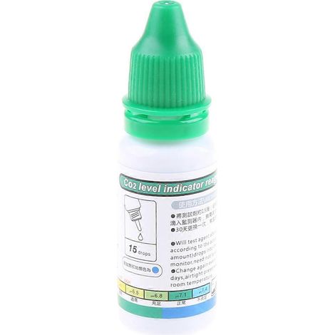 Solution indicatrice de CO2 15 ml pour aquariums plantés. À utiliser avec des indicateurs de CO2. (1/4)