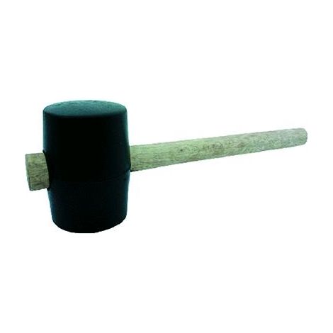 Mazzuola In Gomma  Gr. 340 Manico Legno. A Norma Uni 7784.