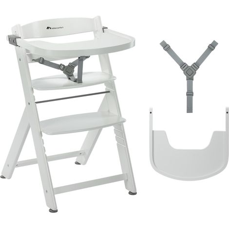 Chaise Haute en Bois, 110 kg Max, White (1/5)