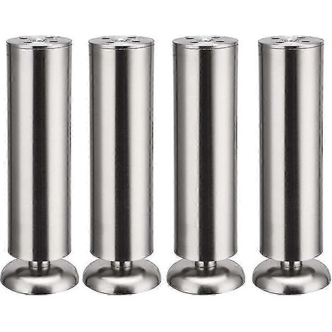 Pieds de meuble en acier inoxydable 4 x 200 mm (hauteur), pieds de table de cuisine, pieds de table de travail/table TV, version 0729 (1/5)