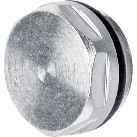 Tapón de obturación de radiador de 1/2”, latón niquelado (1/2)