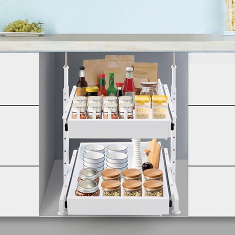 Ausziehbarer Schrank-Organizer aus Carbonstahl, ausziehbare Schubladen