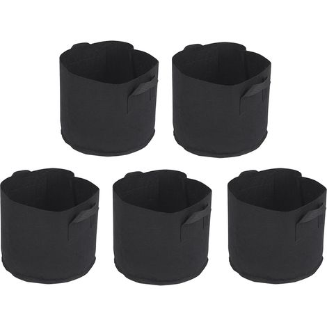 Lot de 5 sacs de culture avec poignées, en tissu non tissé, accessoire de jardinage (1/5)