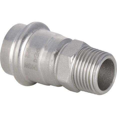 Mamelon Inox 316 à sertir femelle Ø18 - mâle 3/4
