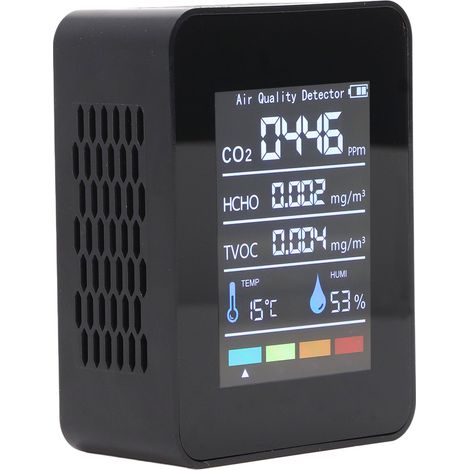 Détecteur de CO2 infrarouge avec thermomètre et hygromètre, moniteur de qualité d'air pour culture intérieure et maison (1/5)