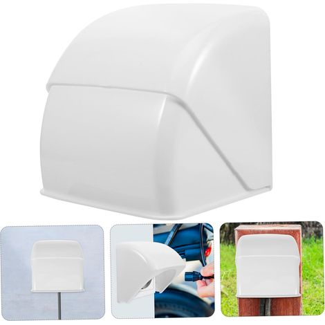 CCYKXACache-prise Murale Étanche Protection Électrique Extérieur Pliable Blanc, Couvercle Prise Étanche Anti-pluie pour Jardin, Balcon, la Cuisine (1/5)