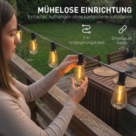 50 LED Rideau Lumineux, 18 m Guirlande Connectable, IP44 Anti-Éclaboussures, Décoration Intérieur et Extérieur (1/5)
