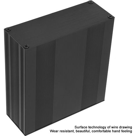 Lot de 2 boîtiers aluminium noir brossé 54x145x150mm modulaires pour circuit imprimé bricolage projet électronique anti-foudre (1/5)