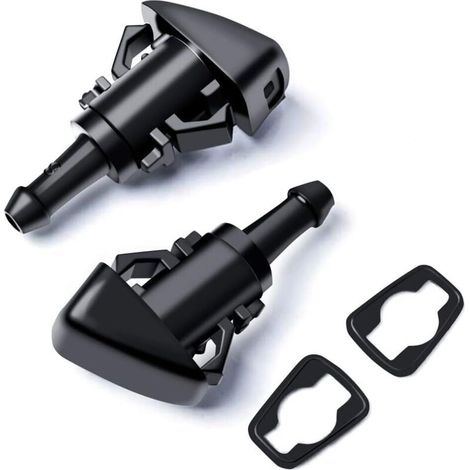 Front Windshield Washer Nozzles - Replacement for Ram, Chrysler, Dodge, Jeep - Replaces OEM : 4805742AB 5113049AA 5116079AA 5303833AA Premium Fluid Nozzles Spray Jet Kit (pack of 2) (1/4)
