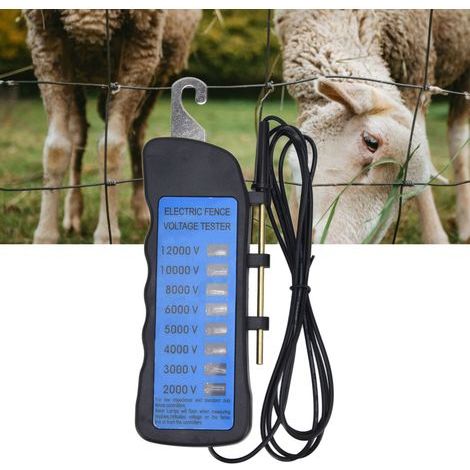 SJLERST Testeur de Clôture électrique 2000-12000V, Indicateur Lumineux Au Néon pour Le Bétail, Ferme, Jardin, pour Moutons, Animaux Domestiques Et Chevaux. (1/5)