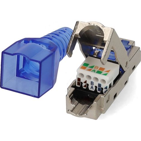 Connecteurs RJ45 mâles Cat7 sans outil, en métal, lot de 2 (1/5)