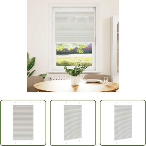 Sichtschutz -  Plissee Hellgrau 75x150 cm Stoffbreite 74,4 cm Polyester (1/5)