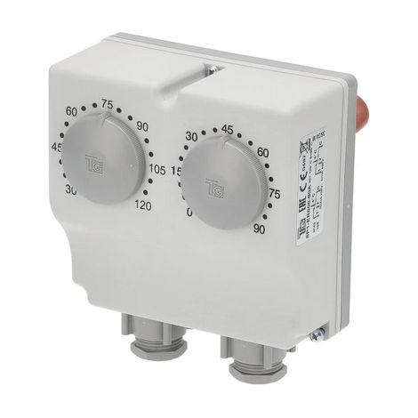 Thermostat d'immersion double avec régulateur de température (1/2)