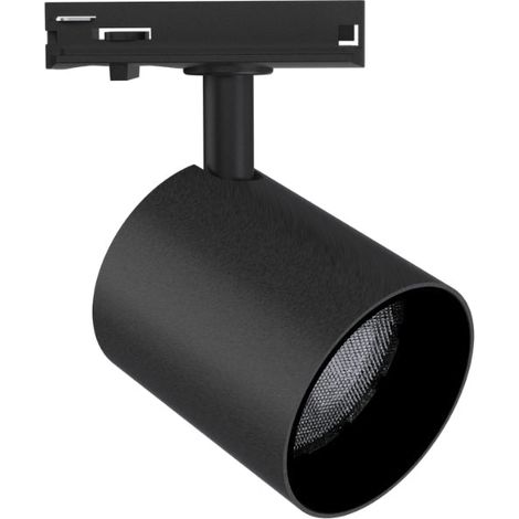 Spot LED sur Rail Noir Monophasé 24W 36° TRIAC Dimmable - Blanc Chaud 2300K - 3500K - SILAMP