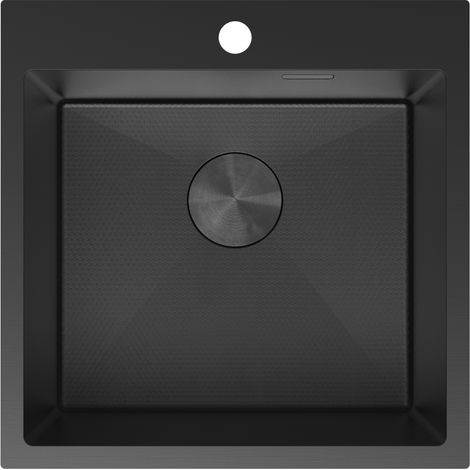 Mexen Solix évier en acier inoxydable 1 bac 500 x 500 mm, noir HC - 6407501000-70HC (1/5)