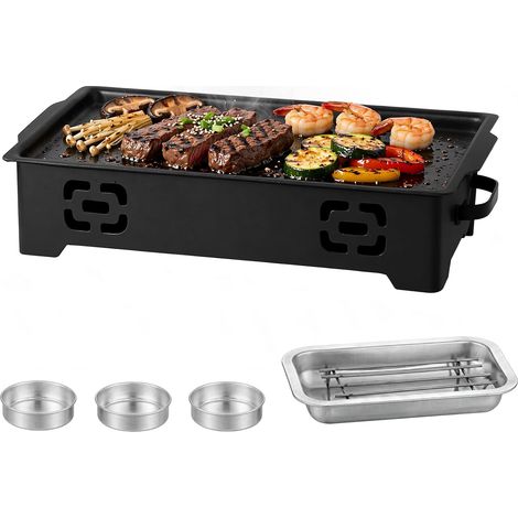 Plaque de Maintien au Chaud pour Barbecue Chauffe-Plats avec 3 photophores  réchaud pour aliments et aliments grillés, chauffe-viande pour barbecue, accessoires de barbecue pour l'extérieur et le (1/5)