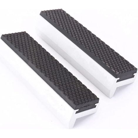 2Pcs mâchoires de protection d'étau, accessoires de mâchoires extra souples pour étau rotatif avec largeur de mâchoire de serrage, Mordazas protectoras de aluminio pour étau de machine 125 mm (1/4)