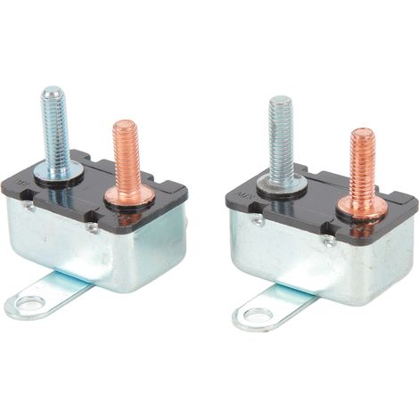 Lot de 2 disjoncteurs à réarmement automatique en alliage d'aluminium, protection contre les surcharges, pour voiture et bateau, 12 V/24 V, 20 A