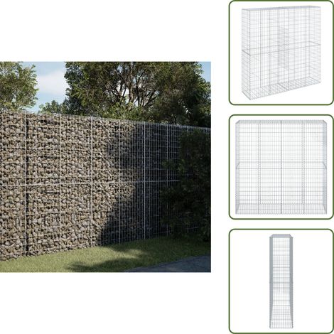 Gabione mit Deckel 200x50x200 cm Verzinktes Eisen - Gabionenkorb - Gabionenkörbe - Steinkorb - Steingabione (1/5)