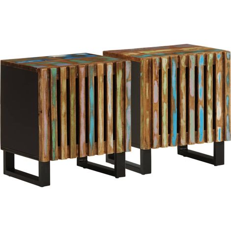 Bedside Cabinets 2 pcs 40x34x46 cm Solid Wood Reclaimed vidaXL (1/5)