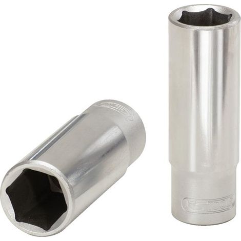 KS-Tools 917.3836-E 3/8" 6kant-Stecknuss,lang,16 , 63mm lang, auf Hänger