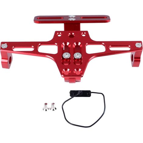 Cadre de matrícula rétractable réglable pour moto avec lumière (1/5)