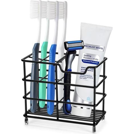 Support à brosses à dents en acier inoxydable pour salle de bain, enfants et adultes. (1/5)