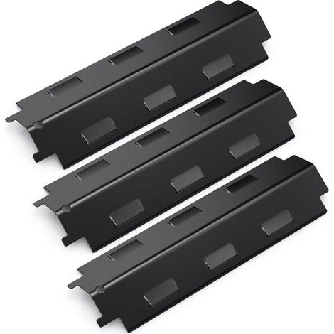 BelleRise - Barres Flavorizer / Diffuseurs de chaleur universels (lot de 3) – Pièces de rechange en acier émaillé (37 cm) pour barbecues (1/5)