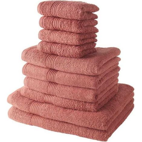 Today Handtuchset 10 Teile Terracotta Baumwolle (1/2)