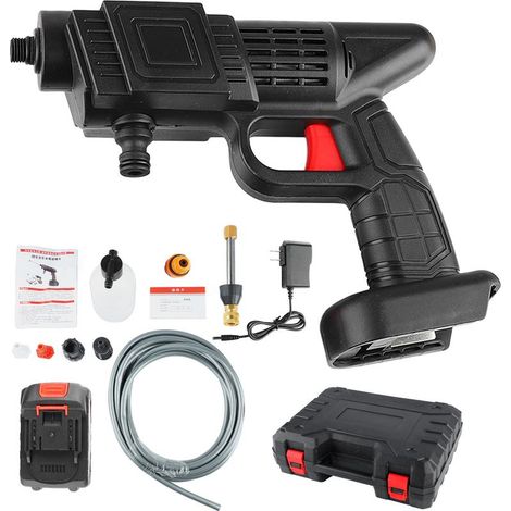 300-W-Akku-Hochdruckreiniger, 10000-mAh-Akku, tragbare Reinigungsmaschine für Auto und Haushalt, US-Stecker (100–240 V) (1/5)