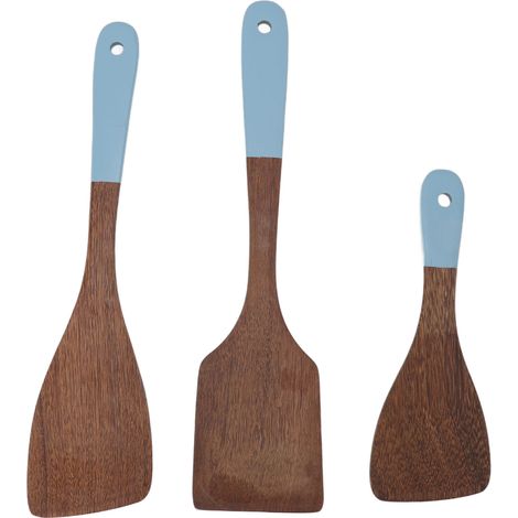 Spatule En Bois - Résistante À La Chaleur - Pour Poêles Antiadhésives - Lot De 3 Pièces (1/5)