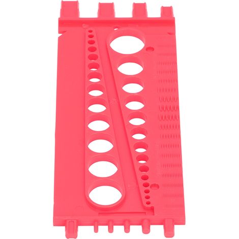Jauge à vis écrous boulons multifonction pouce métrique identification rapide vérificateur filetage pour atelier garage rouge (1/5)