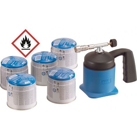 Lötlampe LM 1000 Set inkl. 5 Kartuschen a190g (1/4)