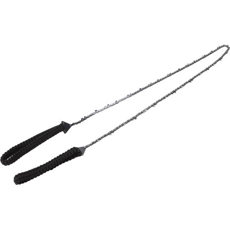 Scie à chaîne manuelle sur corde 64 maillons 31 couteaux 3/8 pour branches hautes 48 pouces avec corde parachute noire