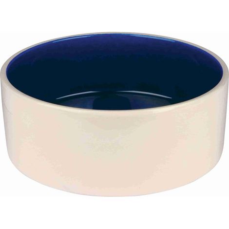 Gamelle, en céramique 2,3 L/ø 22 cm, crème/bleu