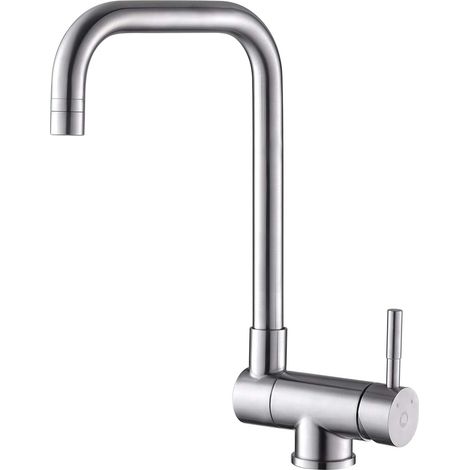 Mitigeur Cuisine Rabattable avec 2 Jets, Robinet Cuisine Rabattable Sous Fenêtre, Mitigeur Evier Cuisine Pliable avec Orientable (1/4)
