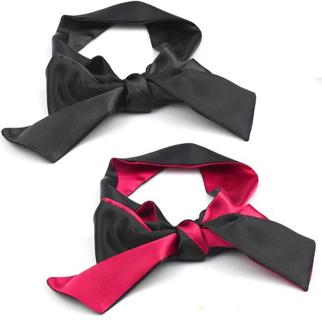 Masque de sommeil bandeau en satin 2 pièces, bandeau/masque de sommeil pour adultes (1/5)