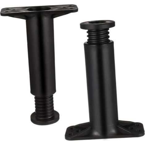 Bardusch-Lot de 2 pieds support lit – acier – réglables 13–22 cm – central – pièces rechange (1/5)