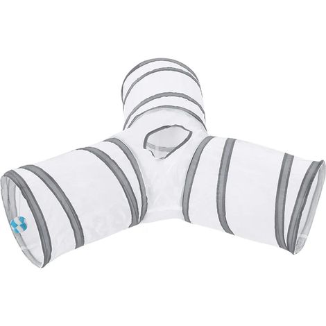 Tunnel de jeu pliable à 3 voies pour chat, jouet d'intérieur et d'extérieur, jouet d'entraînement interactif pour animaux de compagnie, 01 (1/5)