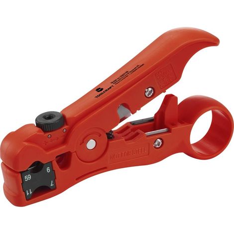 TOOLCRAFT TO-6609318 HSK-4132 Pinza spelacavi Adatto per Cavo coassiale, Cavi rotondi (1/5)