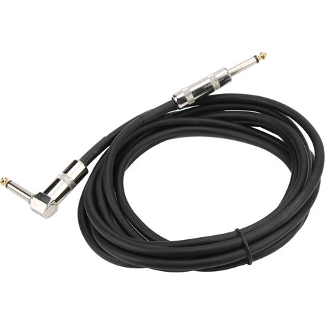 Câble de guitare coudé à droit 6,35 mm, cordon d'amplification audio pour jeu de scène professionnel, 10 pièces (1/5)