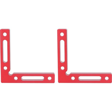 Équerre de positionnement 90° en aluminium, 2 pièces, gabarit en L pour menuiserie, outil de mesure d'angle droit pour bricolage (1/5)