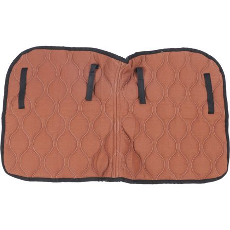 Manta para silla de montar transpirable y cómoda, confeccionada con tejido profesional, ideal para montar a caballo, salto y entrenamiento. Color café y negro. -Crezuo