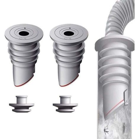 Joint de tuyau de machine à laver, 2 pièces bouchon de désodorisant gris 35-40 mm bouchon d'étanchéité de vidange de machine à laver, joint de vidange de désodorisant domestique (1/5)