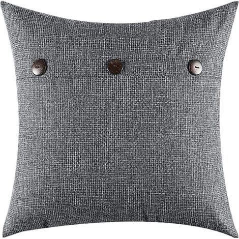 Housse de coussin,Coussin de garnissage 45x45 cm - Gris- Polyester (1/5)
