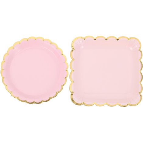 20 assiettes carrées en papier colorées, parfaites pour le camping et les fêtes, de 18 cm de diamètre. (1/5)