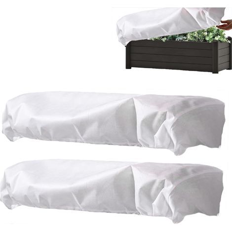 Housse de protection pour jardinière surélevée avec cordon de serrage ,Protection contre gel et gel,Pour pots de fleurs, cultures, légumes, fruits d'extérieur (1/5)