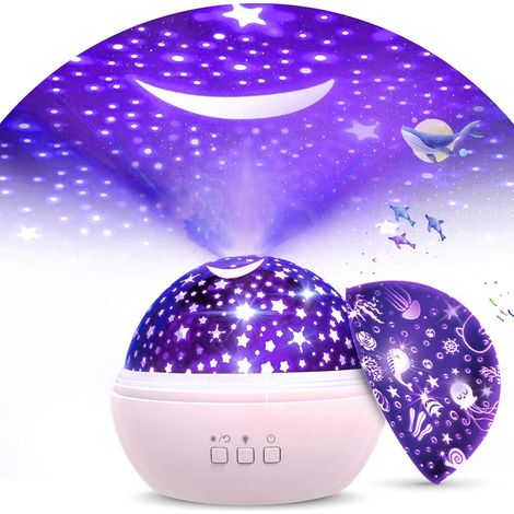 Projecteur LED Étoile, Projecteur de Lumière Plafond Étoile Océan Decoration Pour Bébé Enfant Adulte (Rose) (1/5)