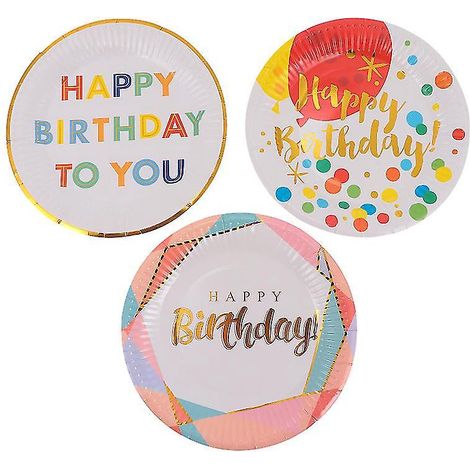 30 assiettes en carton pour fête d'anniversaire (1/3)